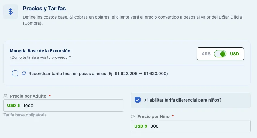 Configuración de Conversión Automática USD a ARS