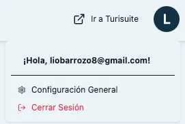 Header del panel de administración