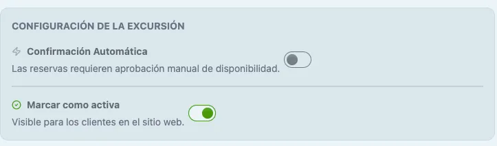 Configuración de Confirmación Automática